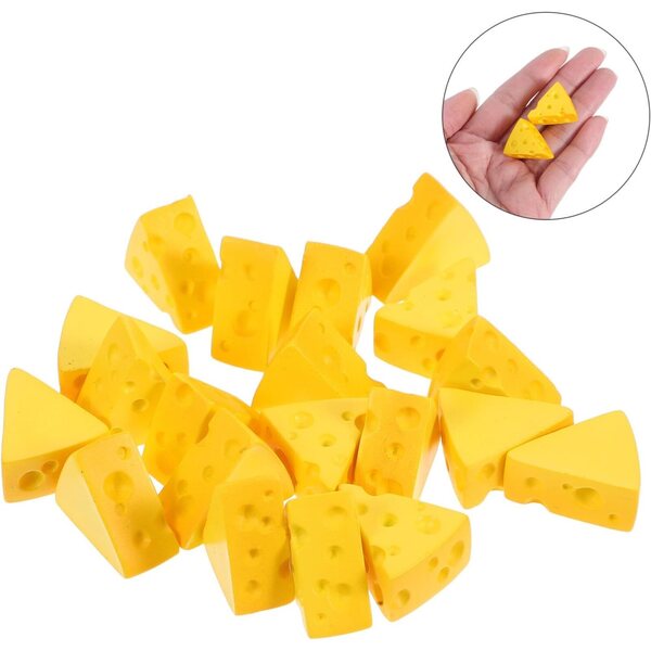 Harz-Käse-Miniaturen für Puppenhäuser und Mikrogärten – Set mit 20 Teilen