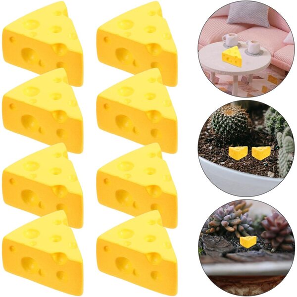 Harz-Käse-Miniaturen für Puppenhäuser und Mikrogärten – Set mit 20 Teilen