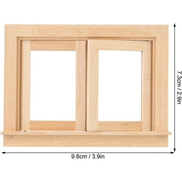 Cosiki Mini Finestra in Legno 1:12 per Casa delle Bambole - Decorazione Portatile