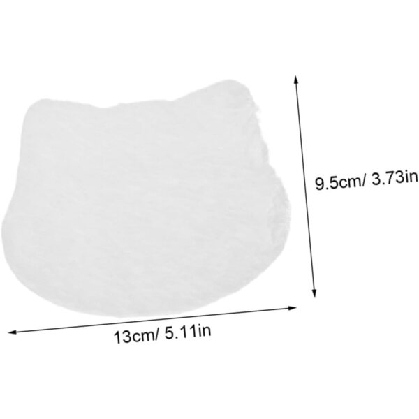 Mini-Decke mit weißer Katze, 13 x 9,5 cm – 5 Stück Kawaii-Plüschmatten für Puppenhaus