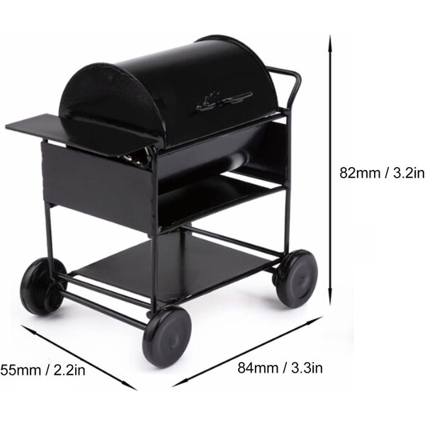 Mini Barbecue in Ferro per Casa delle Bambole 1/10 RC, Realistico e Durevole