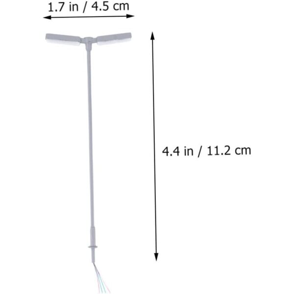 STOBAZA 2 Mini Stradali LED Lampioni Bianchi per Diorami, Modellismo e casa delle bambole