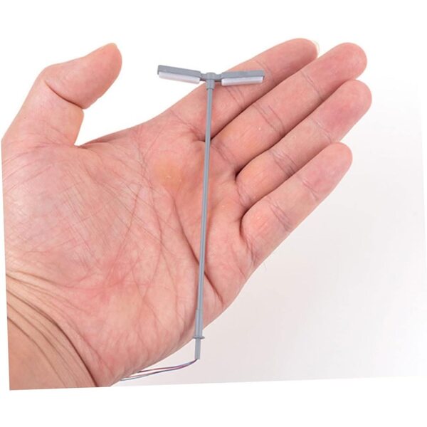 STOBAZA 2 Mini Stradali LED Lampioni Bianchi per Diorami, Modellismo e casa delle bambole