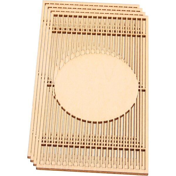 Mini-Holzschirme 4 Stück für Puppenhäuser und Miniaturdekorationen