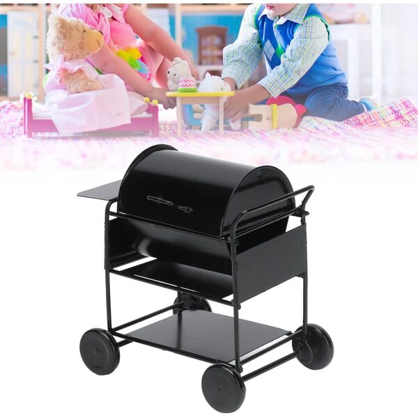 Taidda Mini-Grill aus Metall mit realistischem Zubehör für Puppenhaus im Maßstab 1:12