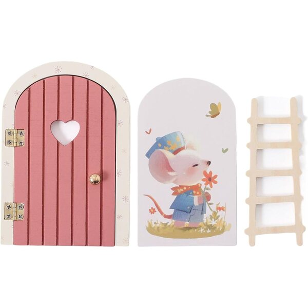 porta fatata Set in legno intagliato per decorazioni magiche di ambienti e feste