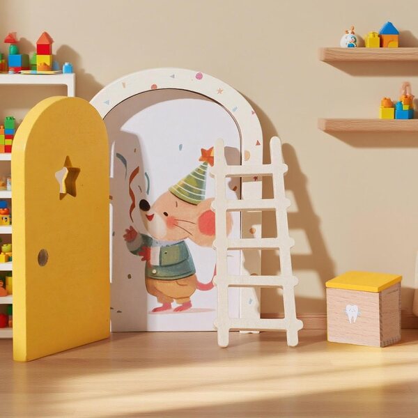 porta fatata in Legno per Decorazioni Magiche di Casa, Festa e Cameretta Bambini