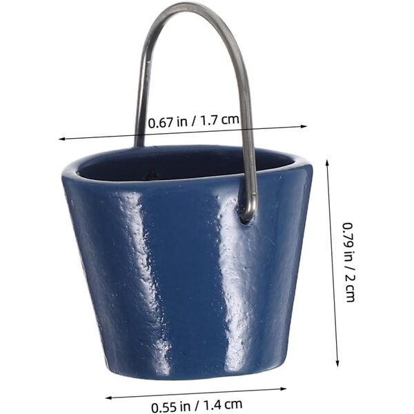 Set 6 Mini Eimer in Resina per Mini Sukkulenten e Decorazioni da Giardino