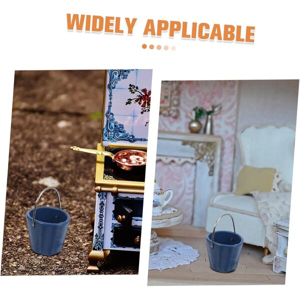 Set 6 Mini Eimer in Resina per Mini Sukkulenten e Decorazioni da Giardino
