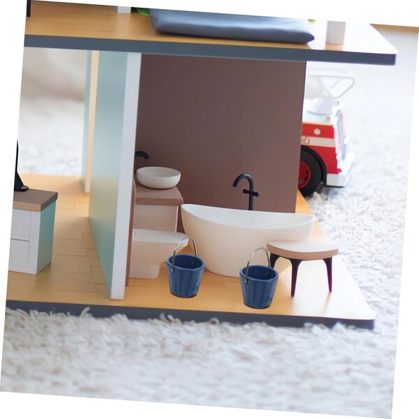 Set 6 Mini Eimer in Resina per Mini Sukkulenten e Decorazioni da Giardino