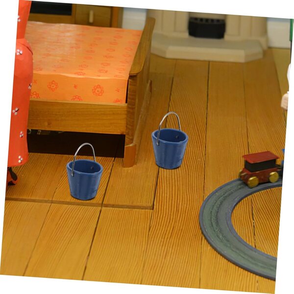 Set 6 Mini Eimer in Resina per Mini Sukkulenten e Decorazioni da Giardino
