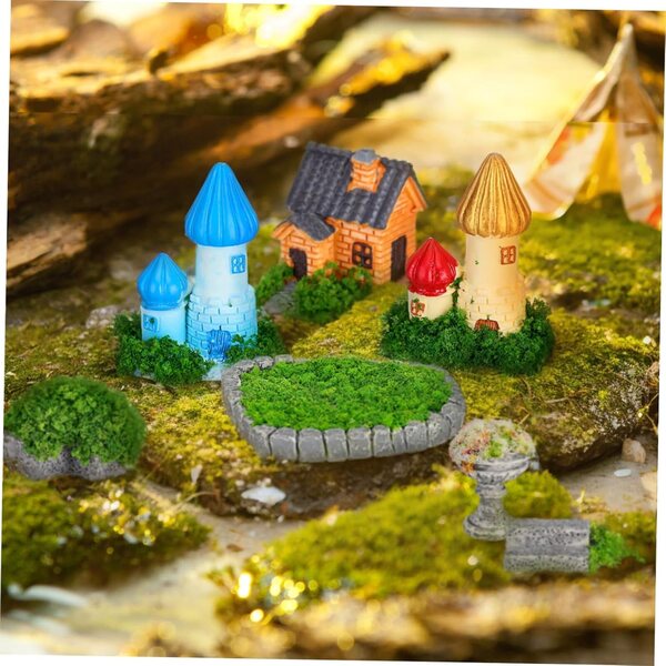 STOBAZA Miniature in Resina per Giardino e Micro Paesaggi Dettagliate e Resistenti