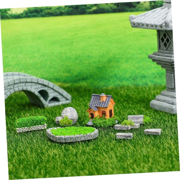STOBAZA Miniature in Resina per Giardino e Micro Paesaggi Dettagliate e Resistenti