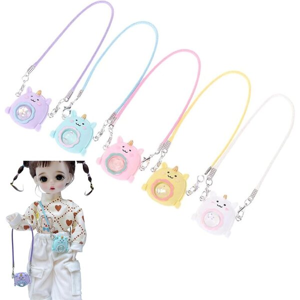 Borsa a tracolla spaziale per cartoni animati per bambole in miniatura per bambole articolate in 5 colori