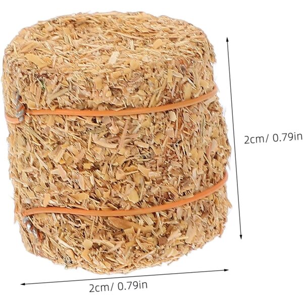 Miniature Heuballen in Legno 4 Pezzi 2x2x2 cm per Decorazioni Fai-da-Te e casa delle bambole