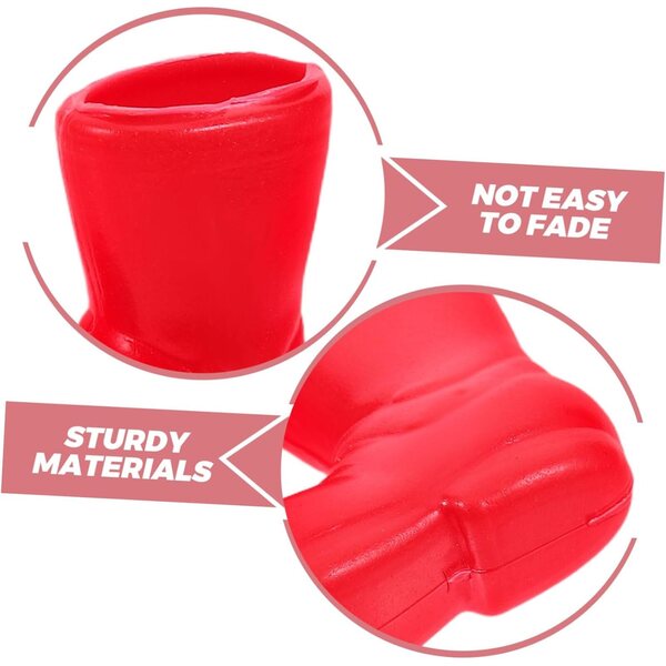 STOBAZA 6 paia Mini stivaletti di Babbo Natale per decorazione case delle bambole rossi