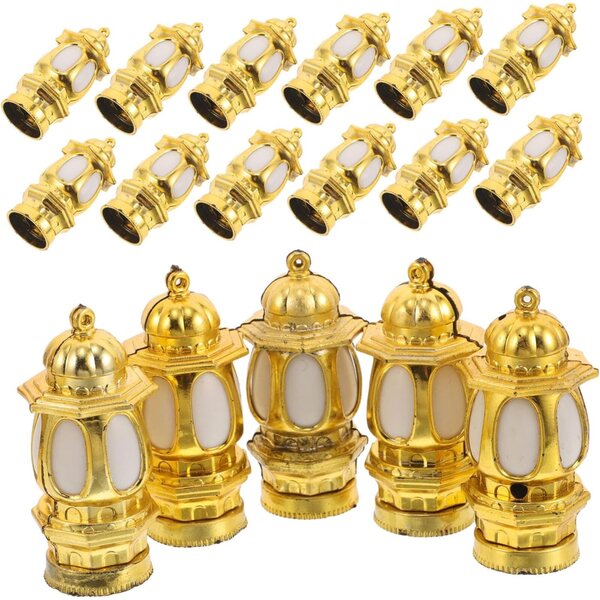 STOBAZA 20 Miniature Lampade da Tavolo Dorate per Case delle Bambole Decorazioni Vintage
