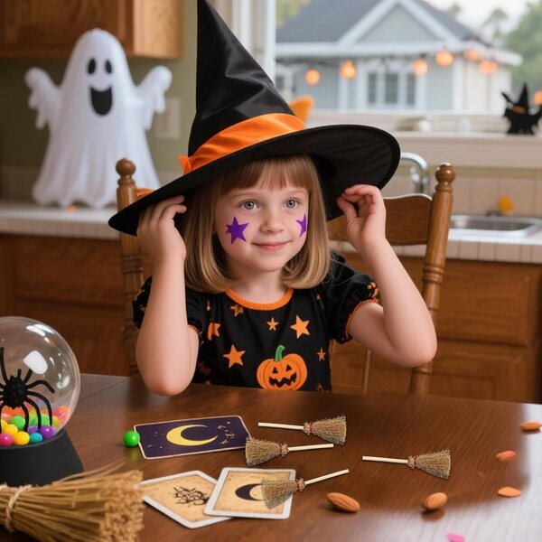 Mini-Hexenbesen für Halloween und Dekorationen – Puppenhaus und Partyzubehör