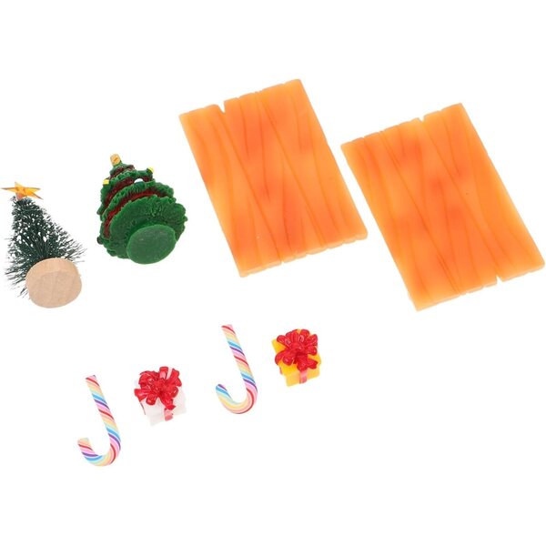 Miniature Natale per casa delle bambole: Albero, Zucchero e Mobili Decorativi in Resina