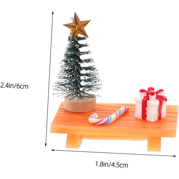 Miniature Natale per casa delle bambole: Albero, Zucchero e Mobili Decorativi in Resina