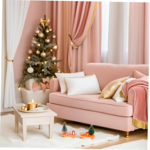 Miniature Natale per casa delle bambole: Albero, Zucchero e Mobili Decorativi in Resina