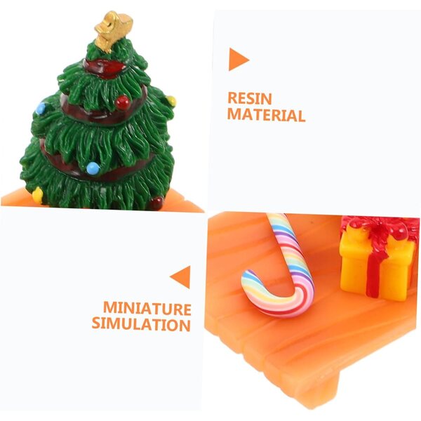 Miniature Natale per casa delle bambole: Albero, Zucchero e Mobili Decorativi in Resina