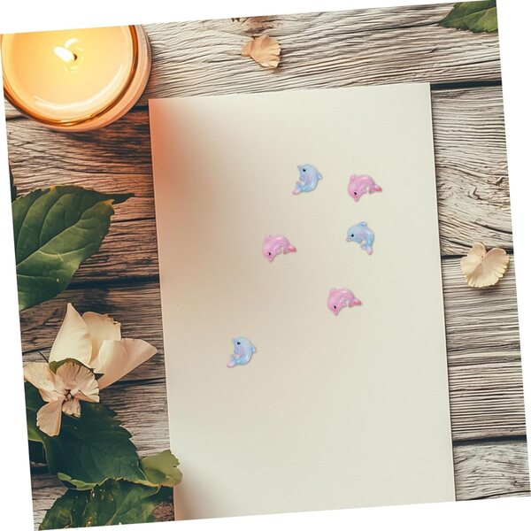 200 Mini Delfini in Resina per Decorazioni Marine e Micro Paesaggi 1,2x1x0,4 cm