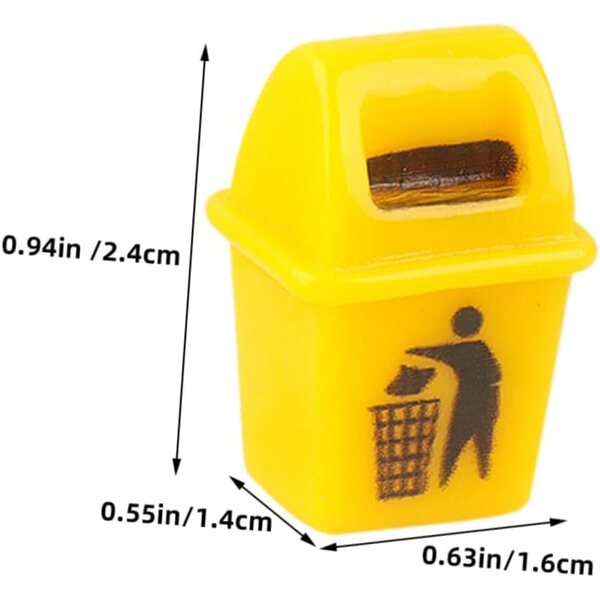 STOBAZA Set 12 Mini bidoni in Plastica Resistenti per casa delle bambole e Decorazioni