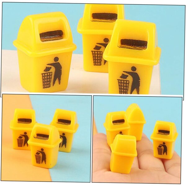 STOBAZA Set 12 Mini bidoni in Plastica Resistenti per casa delle bambole e Decorazioni