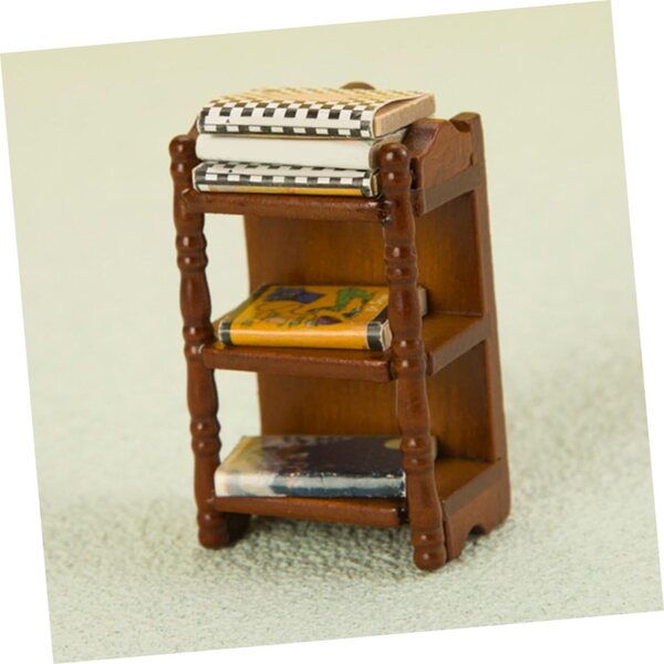 STOBAZA Miniatur Libreria in Legno per Case delle Bambole e Decorazioni Micro Giardini