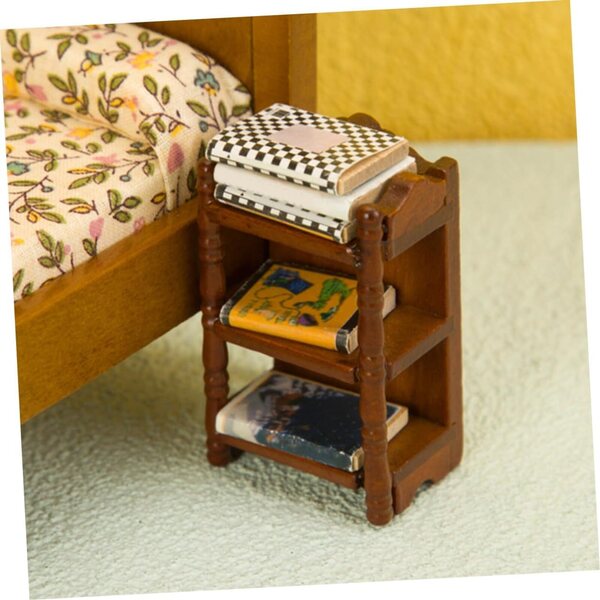 STOBAZA Miniatur Libreria in Legno per Case delle Bambole e Decorazioni Micro Giardini