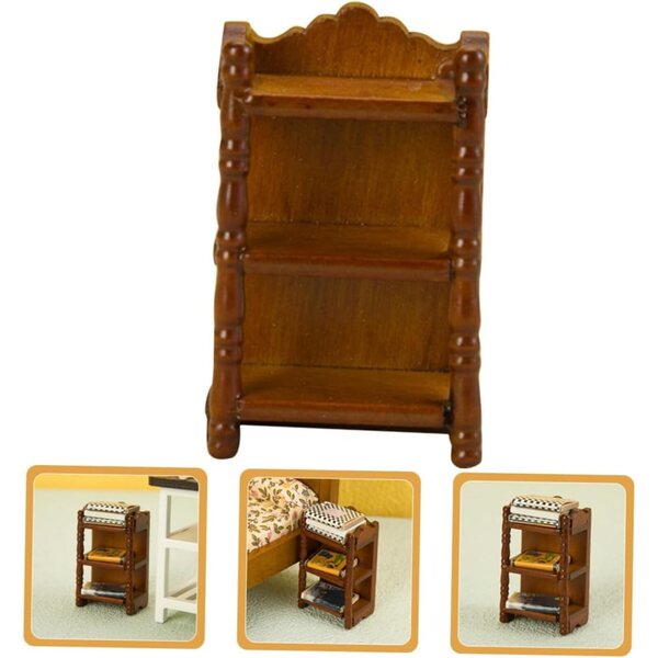 STOBAZA Miniatur Libreria in Legno per Case delle Bambole e Decorazioni Micro Giardini