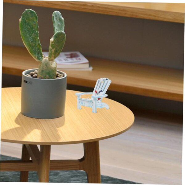 STOBAZA Miniatur Strandstuhl in stile mediterraneo, decorazione compatta in legno e resina