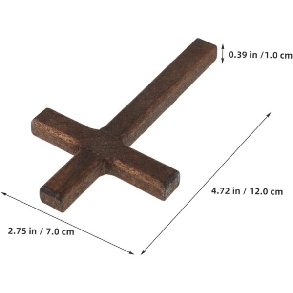 Miniatura Croce in Legno STOBAZA per Decorazioni e Lavori Creativi 12x7 cm