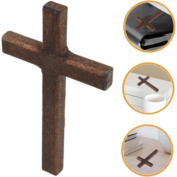 Miniatura Croce in Legno STOBAZA per Decorazioni e Lavori Creativi 12x7 cm
