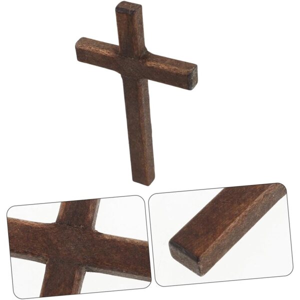 Miniatura Croce in Legno STOBAZA per Decorazioni e Lavori Creativi 12x7 cm