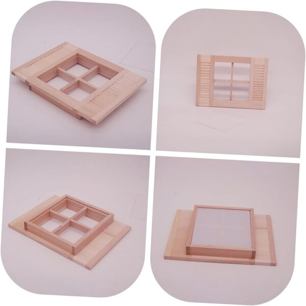 Mini-Venezianvorhang aus Holz für Puppenhaus, detailliertes dekoratives Accessoire