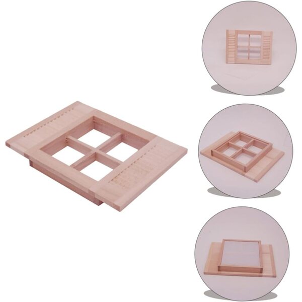 Mini-Venezianvorhang aus Holz für Puppenhaus, detailliertes dekoratives Accessoire