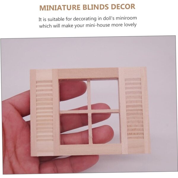 Mini-Venezianvorhang aus Holz für Puppenhaus, detailliertes dekoratives Accessoire