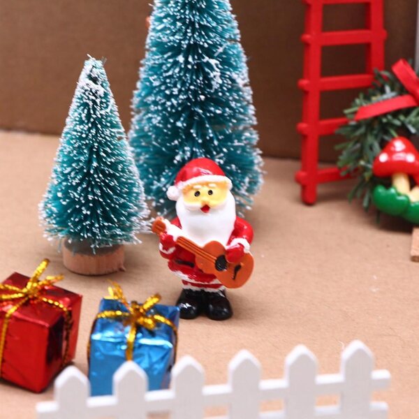Set di porta gnomi natalizi bianchi in miniatura per casa delle bambole e decorazioni creative