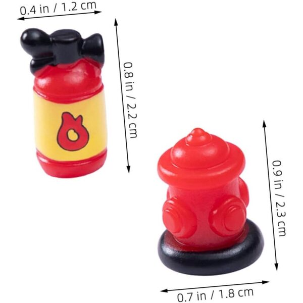STOBAZA 20 pezzi mini estintori e idranti decorativi per micro paesaggi e case delle bambole