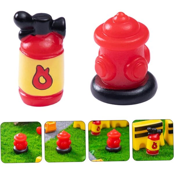 STOBAZA 20 pezzi mini estintori e idranti decorativi per micro paesaggi e case delle bambole