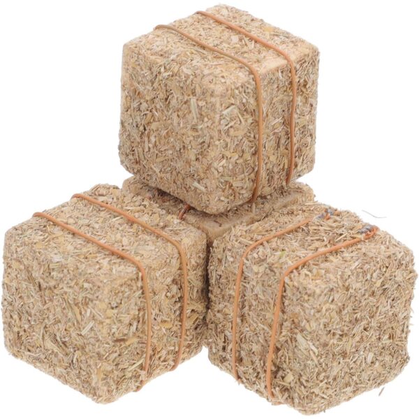 STOBAZA 4 Mini Heuballen in Legno per Decorazioni Rustiche e Modellismo
