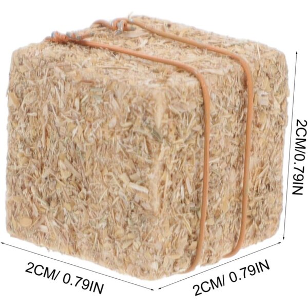 STOBAZA 4 Mini Heuballen in Legno per Decorazioni Rustiche e Modellismo