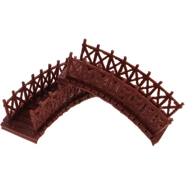 STOBAZA Miniatur-Bogenbrücke aus Kunststoff, 2 Stück, für Mikrogärten und Dekorationen
