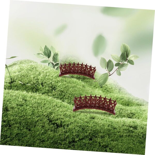 STOBAZA Miniatur-Bogenbrücke aus Kunststoff, 2 Stück, für Mikrogärten und Dekorationen