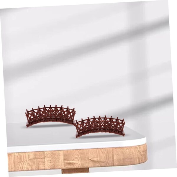 STOBAZA Miniatur-Bogenbrücke aus Kunststoff, 2 Stück, für Mikrogärten und Dekorationen