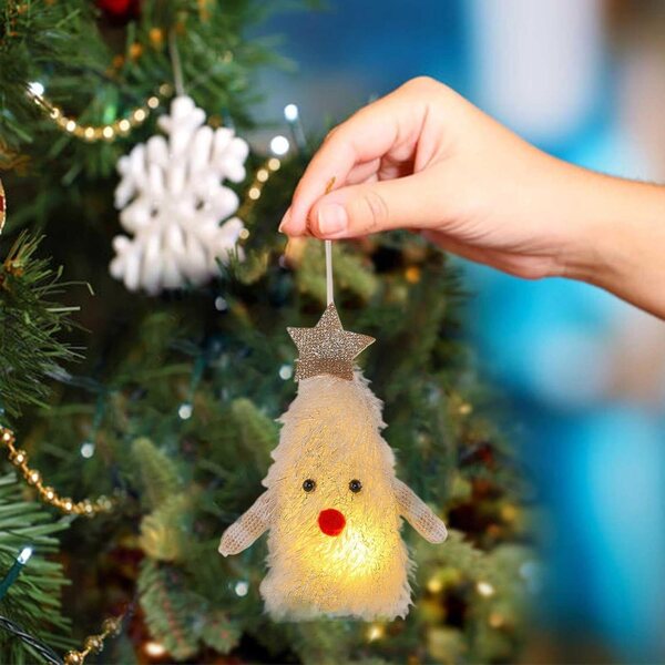 Addobbo Natalizio Luminoso per Albero - Decorazione Festiva Interni ed Esterni 9x5x13 cm