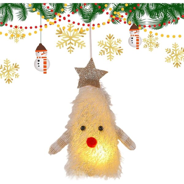 Addobbo Natalizio Luminoso per Albero - Decorazione Festiva Interni ed Esterni 9x5x13 cm