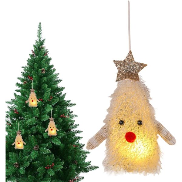 Addobbo Natalizio Luminoso per Albero - Decorazione Festiva Interni ed Esterni 9x5x13 cm